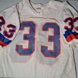 Vintage Rawlings Football Jersey Size 50 White Buffalo Bills New York Giants #33